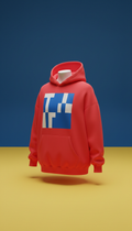 Oversized Signal Red Hoodie
