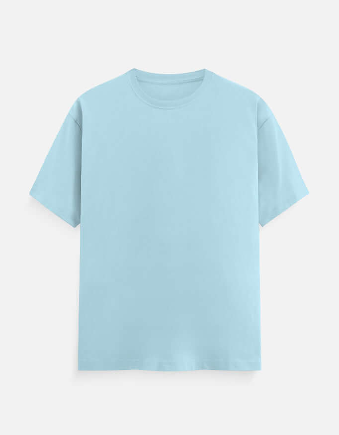 Men & Women Classic Crew T-Shirt in light blue color, perfect for casual wear and everyday comfort.